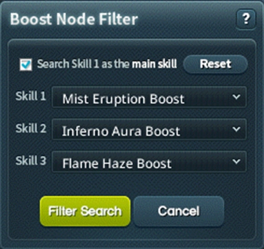 Node filters screenshot