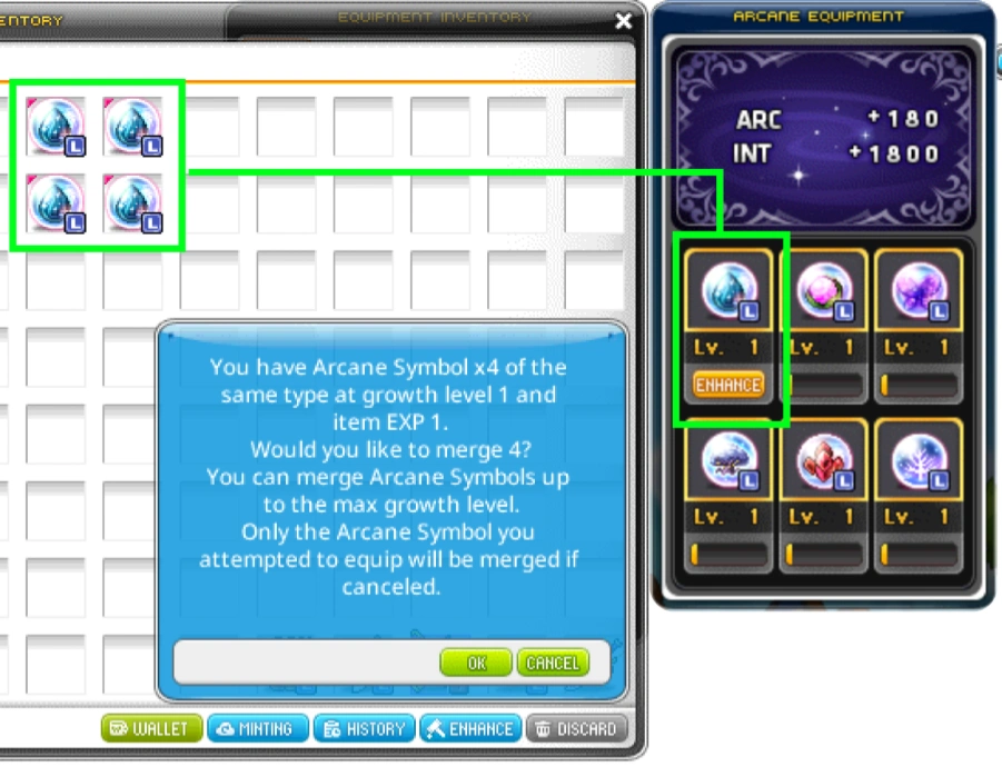 Absorbing symbols screenshot
