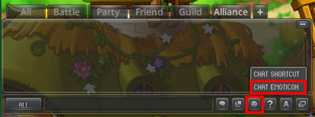 Chat Emoticon control in the chat window.