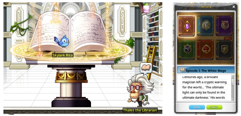 Skylark Rita and the episode selection screen.