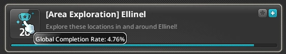 Trophy hover reveals global achievement completion.
