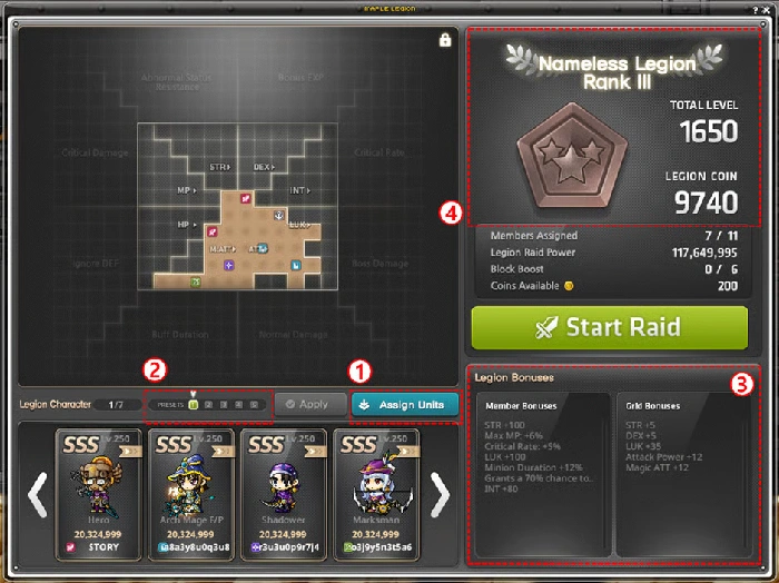 Legion interface screenshot