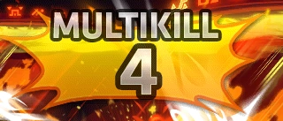 On-screen four-monster Multikill notification.