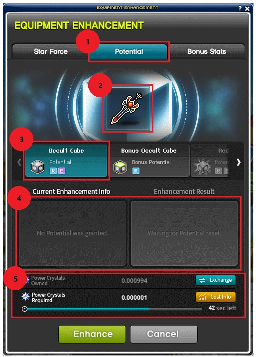 Potential interface screenshot