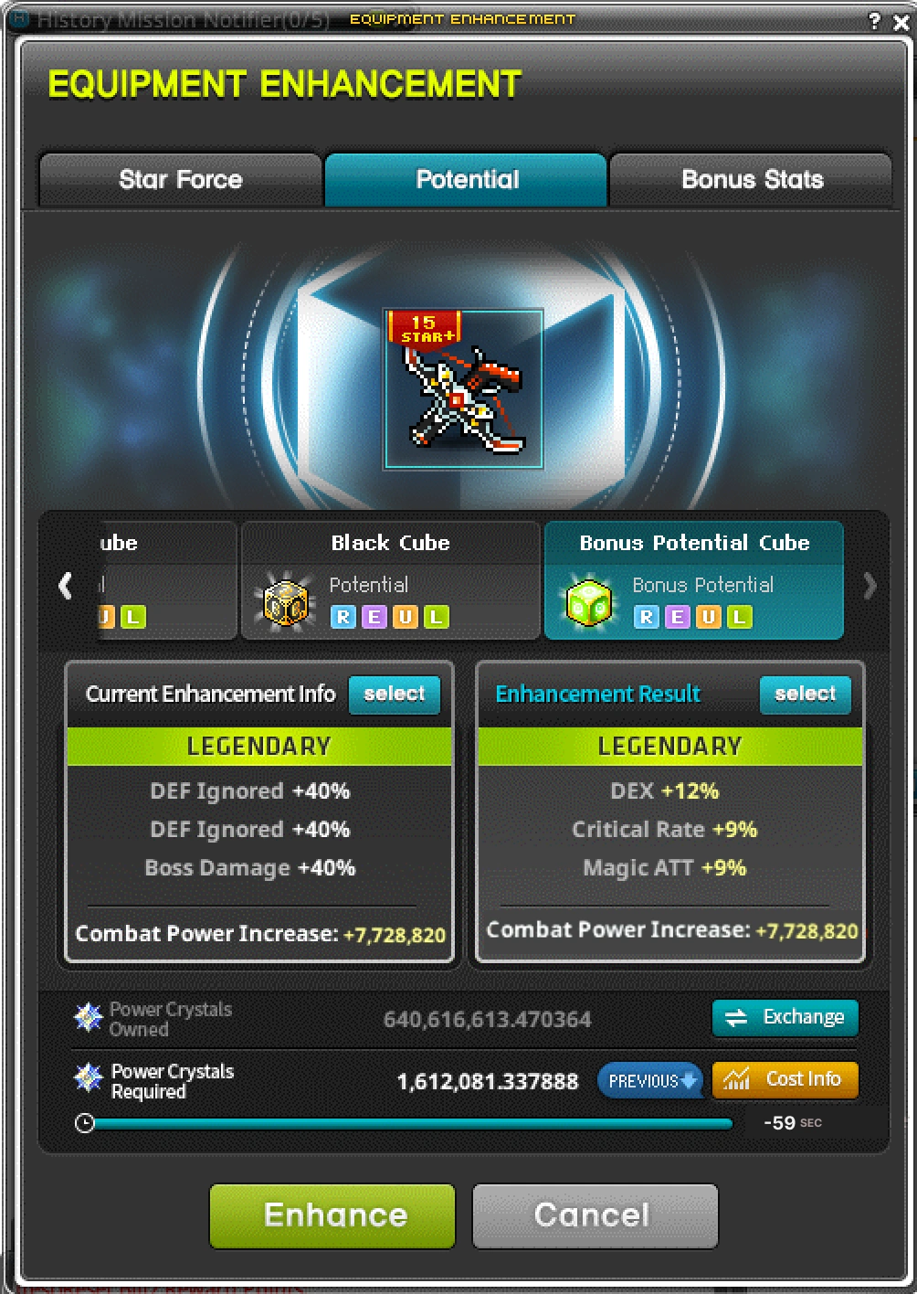 Comparing results screenshot