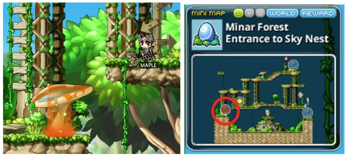 Red Star Force field portal and minimap.